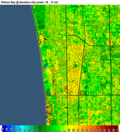 Pelican Bay elevation map