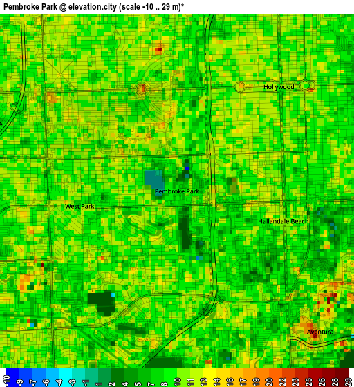 Pembroke Park elevation map