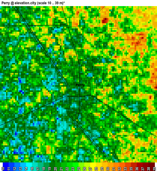 Perry elevation map