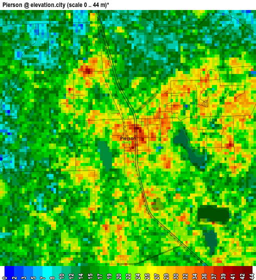 Pierson elevation map