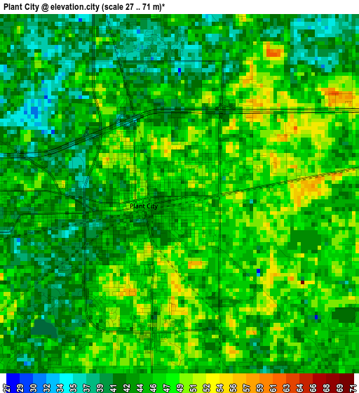 Plant City elevation map