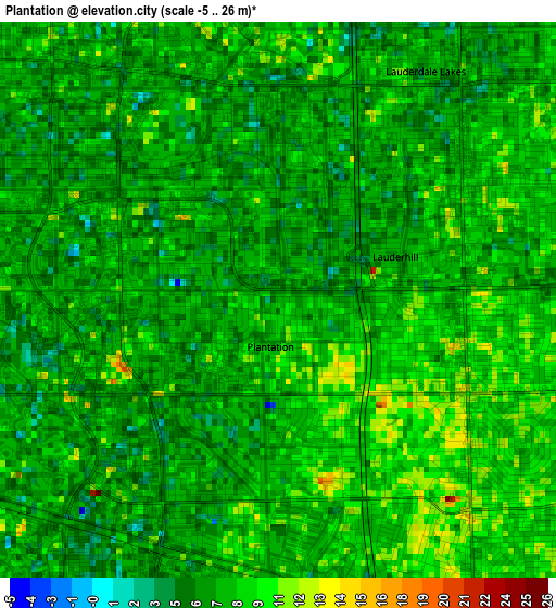 Plantation elevation map