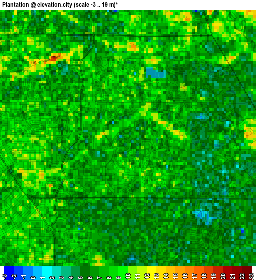 Plantation elevation map