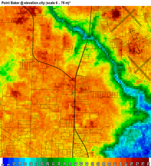 Point Baker elevation map