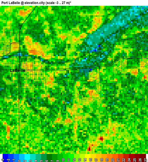 Port LaBelle elevation map