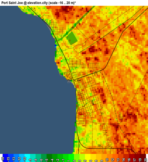 Port Saint Joe elevation map