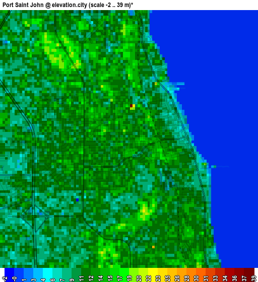 Port Saint John elevation map