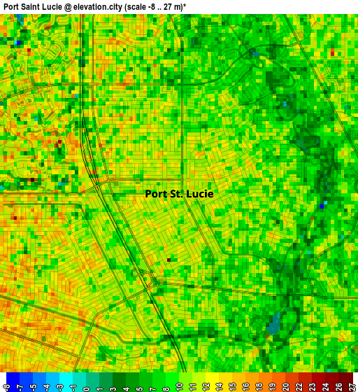 Port Saint Lucie elevation map