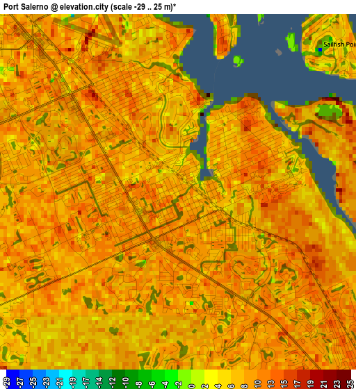 Port Salerno elevation map