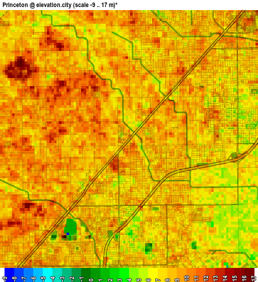 Princeton elevation map