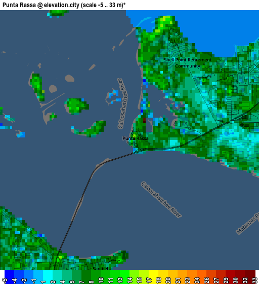 Punta Rassa elevation map
