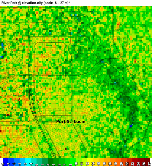 River Park elevation map