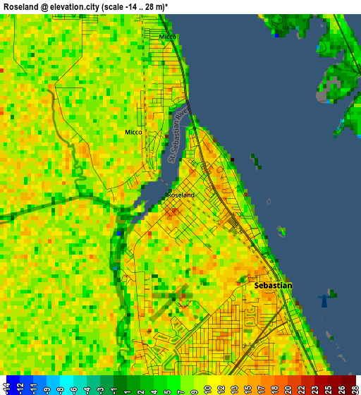 Roseland elevation map