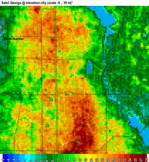 Saint George elevation map