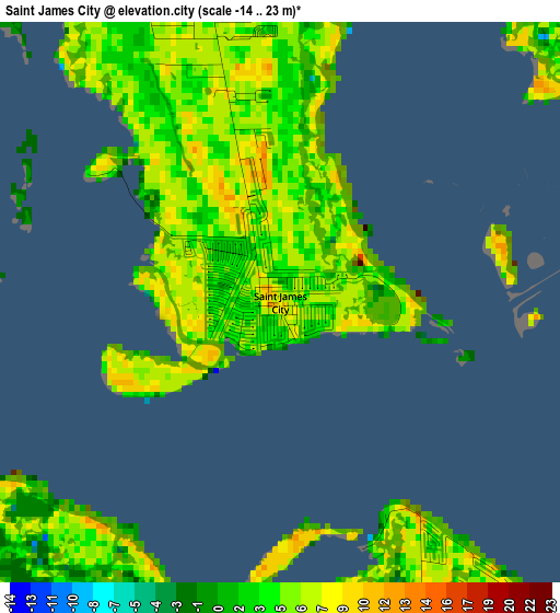 Saint James City elevation map