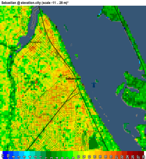 Sebastian elevation map