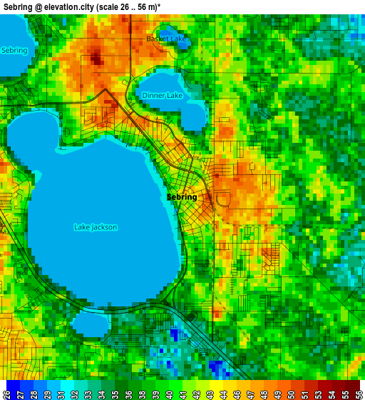 Sebring elevation map