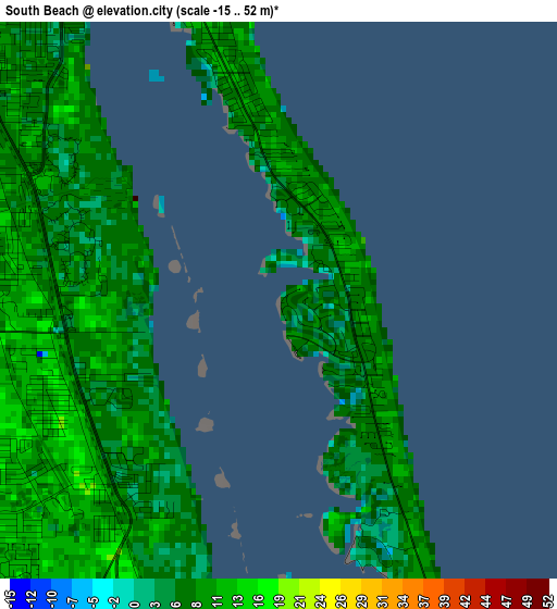 South Beach elevation map