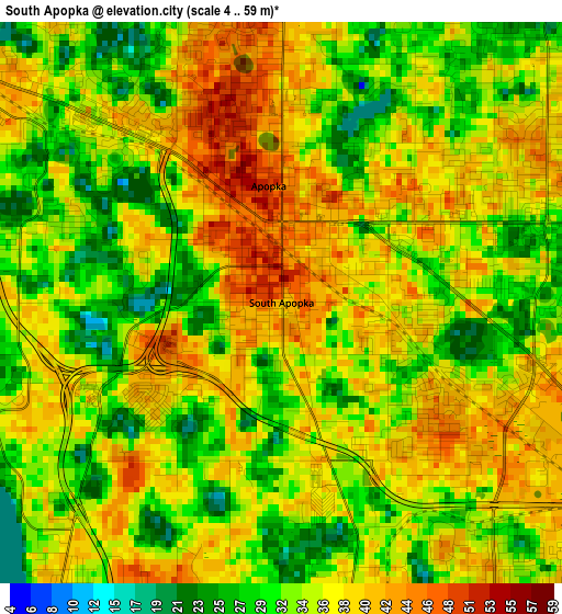 South Apopka elevation map