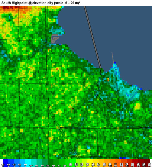 South Highpoint elevation map