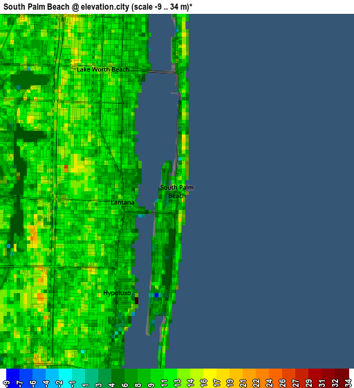 South Palm Beach elevation map