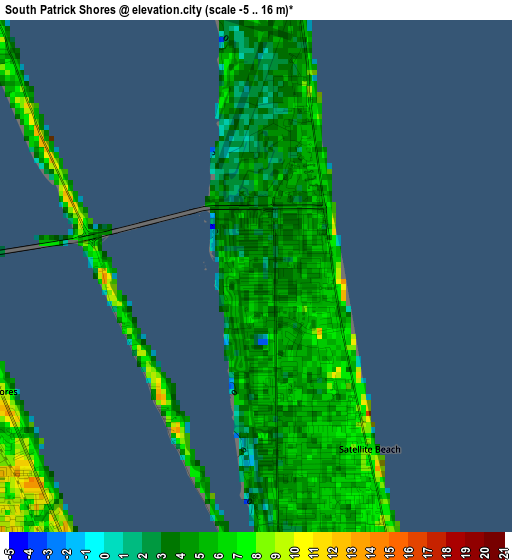 South Patrick Shores elevation map