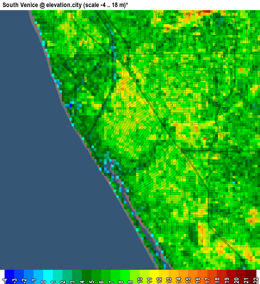 South Venice elevation map