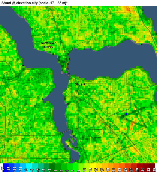 Stuart elevation map