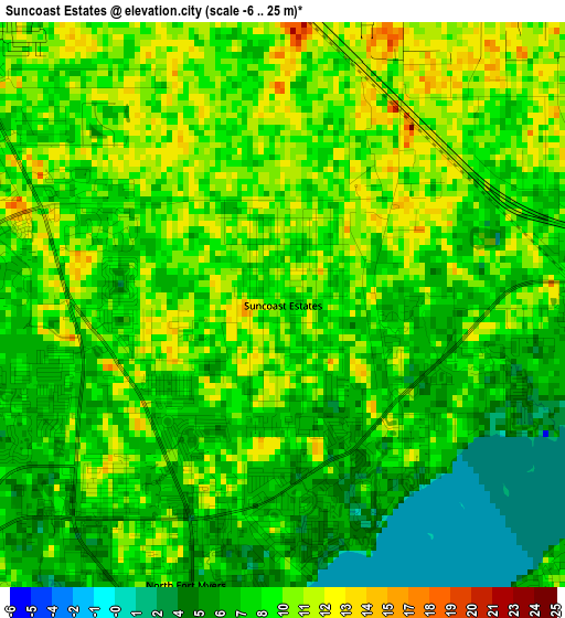 Suncoast Estates elevation map