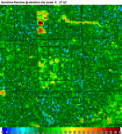 Sunshine Ranches elevation map