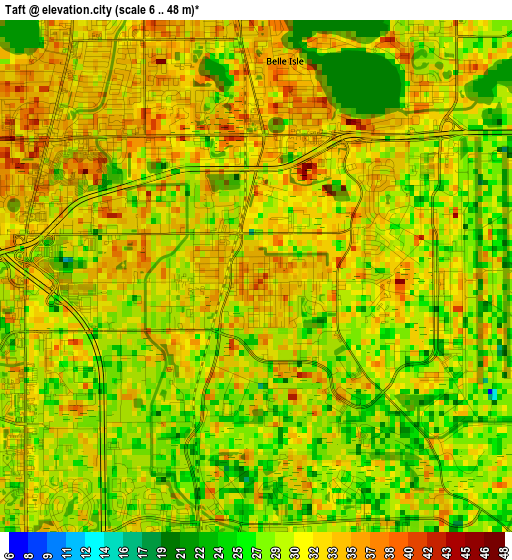 Taft elevation map