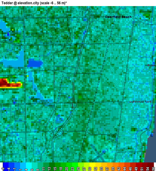 Tedder elevation map