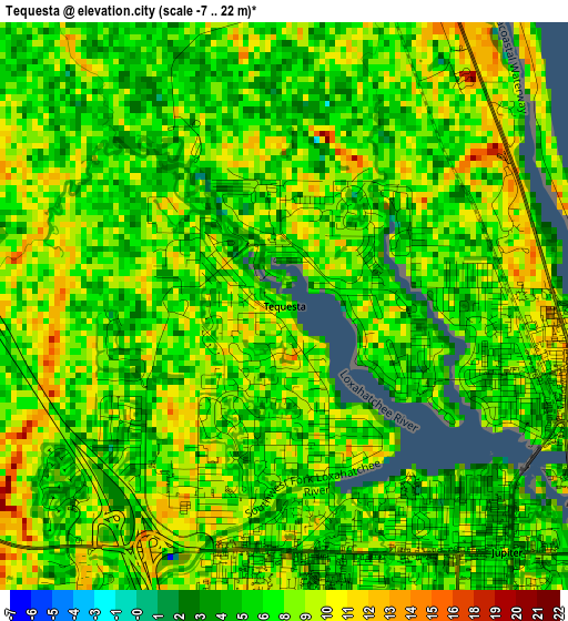 Tequesta elevation map