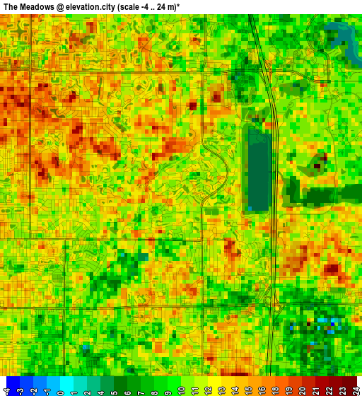 The Meadows elevation map