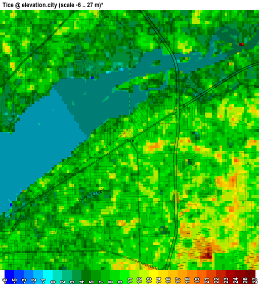 Tice elevation map