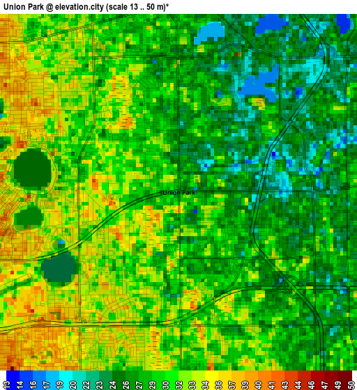 Union Park elevation map