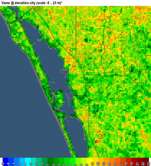 Vamo elevation map