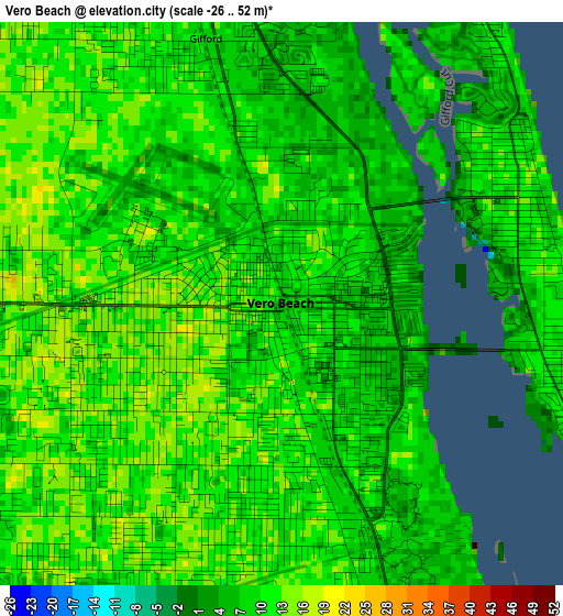 Vero Beach elevation map