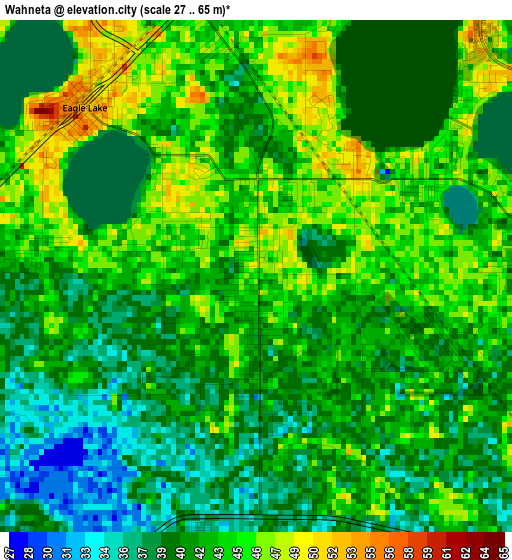 Wahneta elevation map