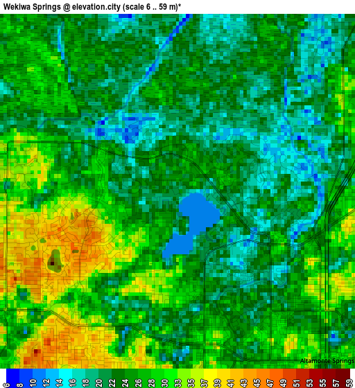 Wekiwa Springs elevation map