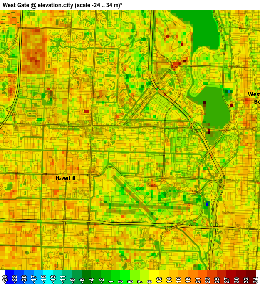 West Gate elevation map