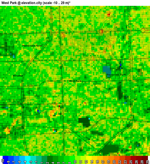 West Park elevation map