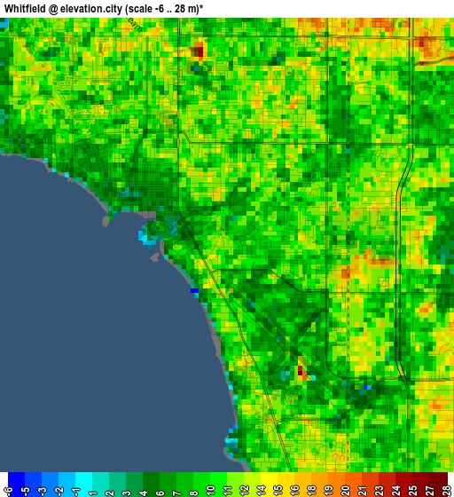 Whitfield elevation map