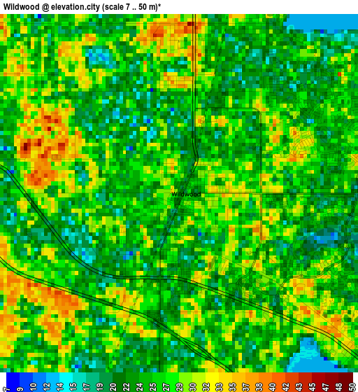 Wildwood elevation map