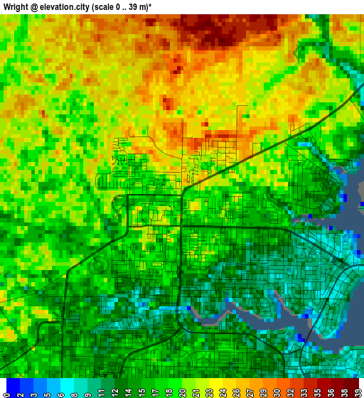 Wright elevation map