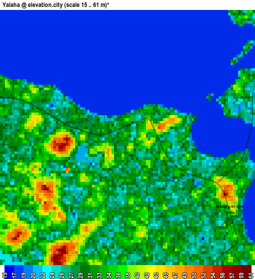 Yalaha elevation map