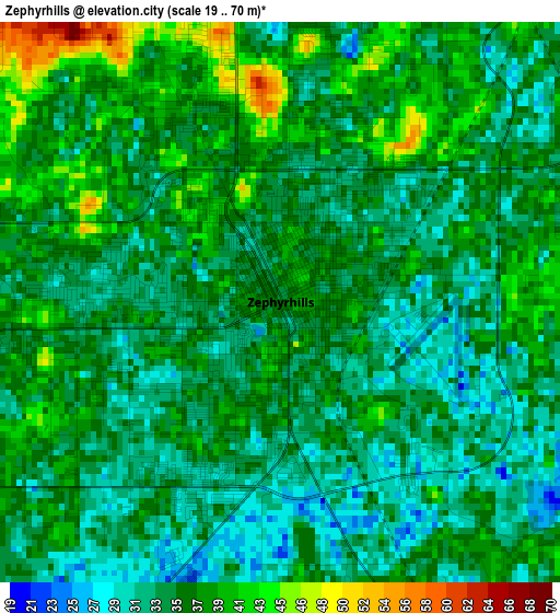 Zephyrhills elevation map