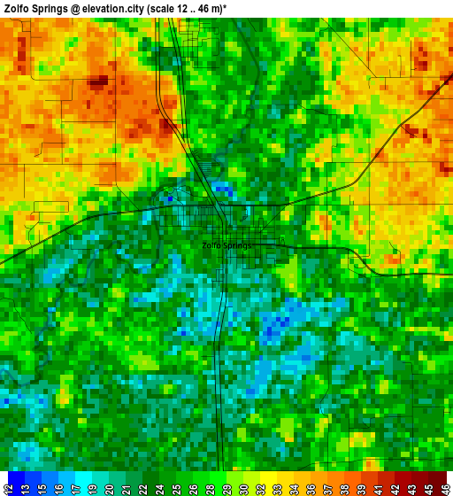 Zolfo Springs elevation map