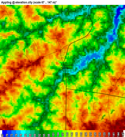 Appling elevation map