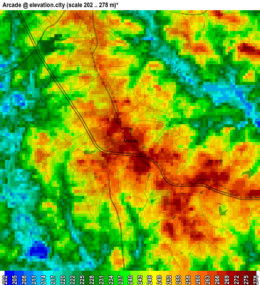 Arcade elevation map